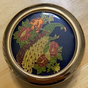 Cloisonné Trinket Box-Peacock